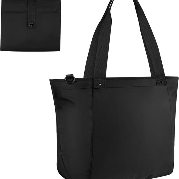 Large Capacity Canvas Tote Bag with Pockets for Travel Work Gym - Picture 1 of 9